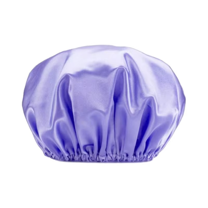 Promotional Hot Sale Waterproof Reusable Double Protection Layers Shower Caps