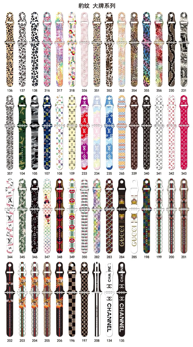 OEM Customized Pattern 38/40/42/44/45/49mm Fashion Watch Strap for Apple Watch Ultra S8 S7