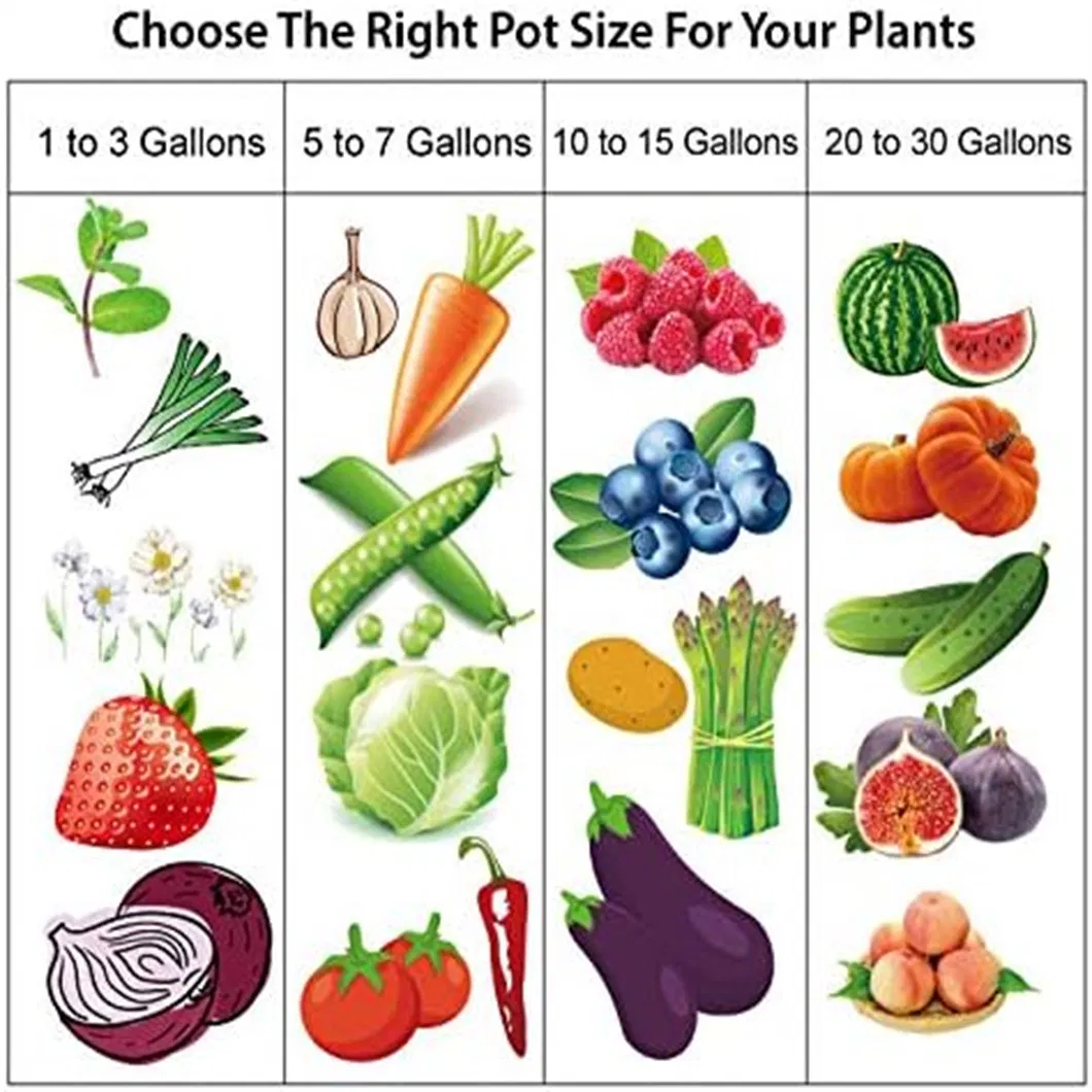 Heavy Duty 10 Gallon Plant Grow Bags - 5 Pack Set