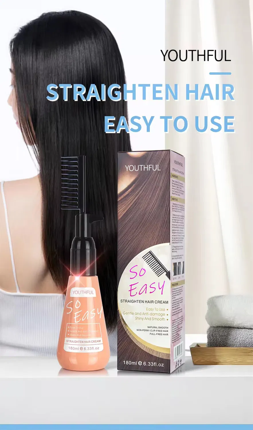 Smooth Hair Low Damage Hair Straightening Cream