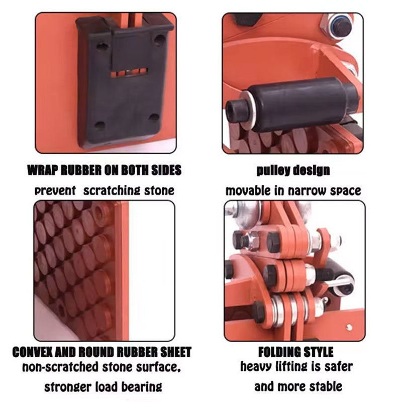 Heavy-Duty Stone Slab Lifting Clamp for Granite and Marble