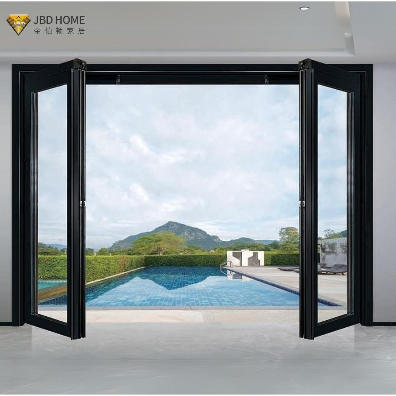 Balcony Indoor Folding Pd Sliding Swing Double Glass Bathroom Aluminum PT Door