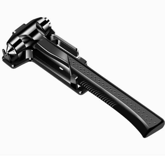 Double-Headed Alarm Fire Safety Hammer with a Cutting Knife