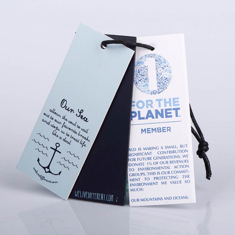 Бирки и этикетки экологичные для одежды обуви аксессуаров