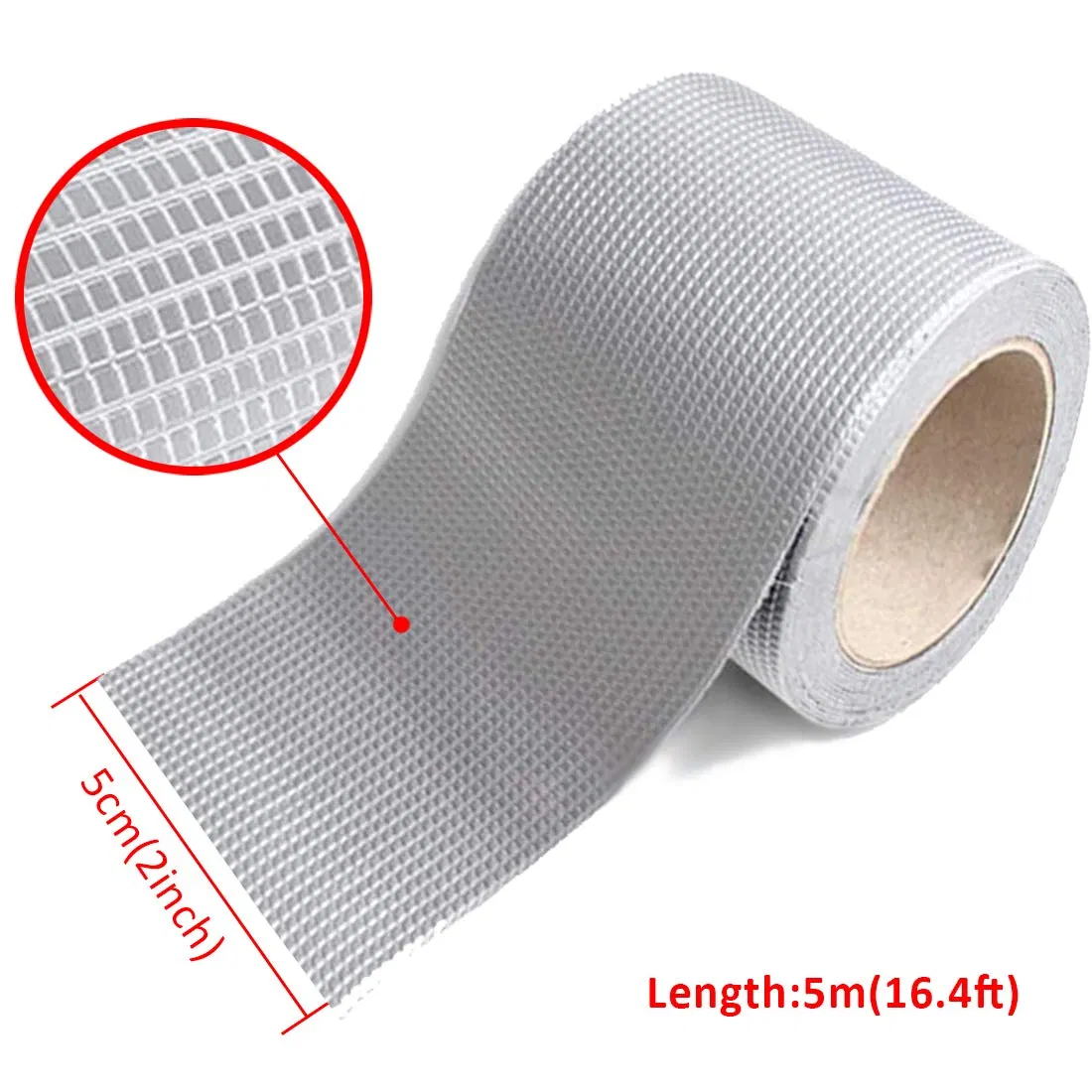 Aluminum Butyl Waterproof Tape Leak Repair UV Resistant Pipe Awning Sail Roof