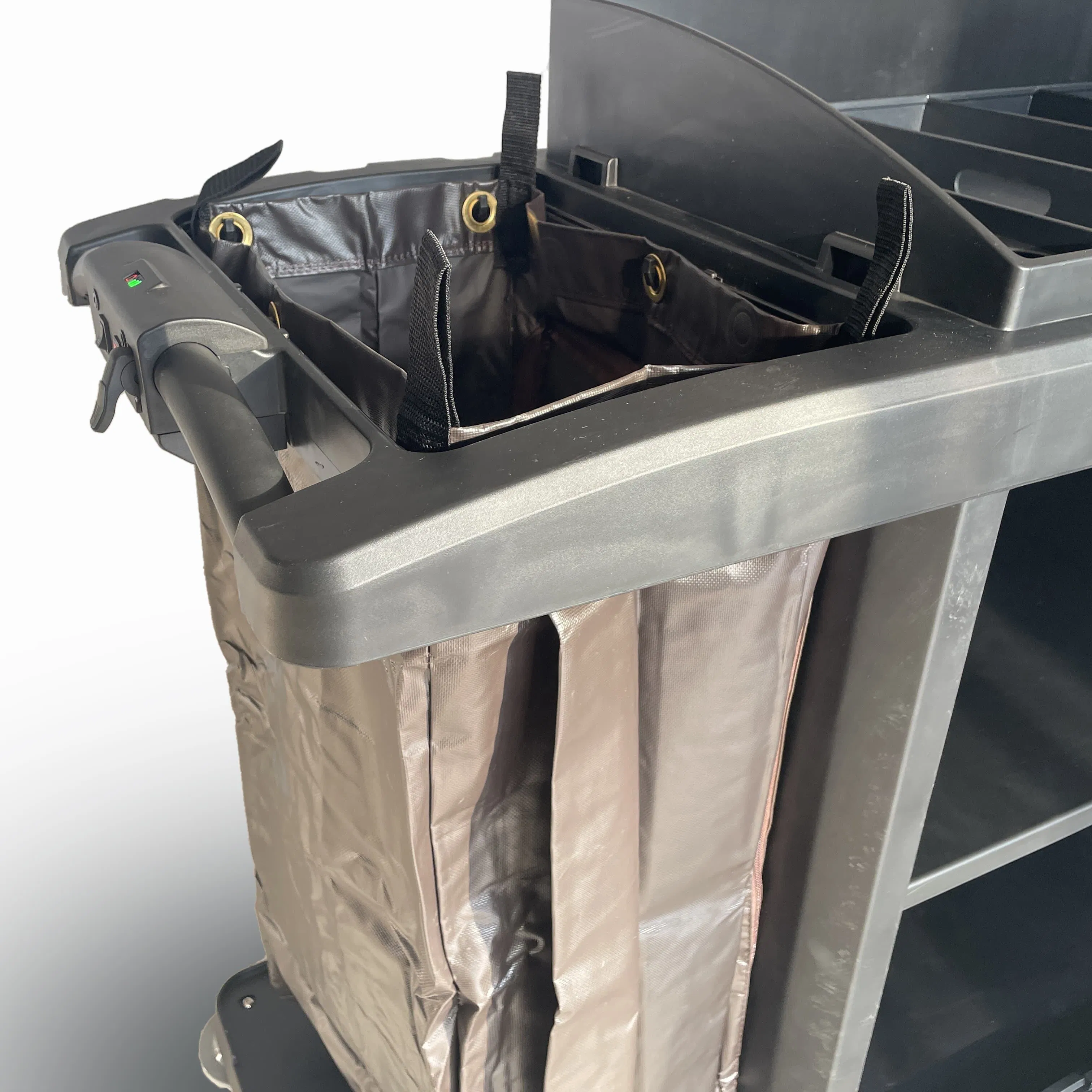 Full Sized Motorized Trolley Plastic Housekeeping Cart Customizable Luxury for Hote
