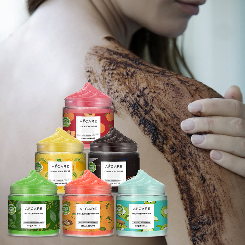 Private Label Custom Natural Organic Factory Price Body Scrub Vegan Beauty Whitening Exfoliating