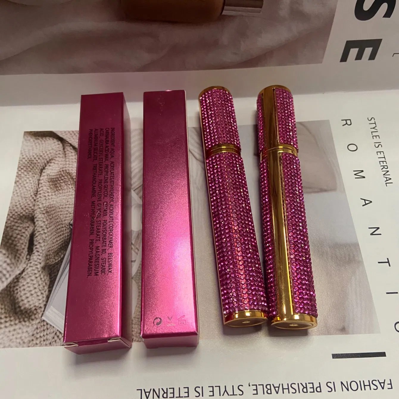 Luxury Diamond Mascara Long Lastng OEM Shinny Eye Makeup Wholesale Mascara