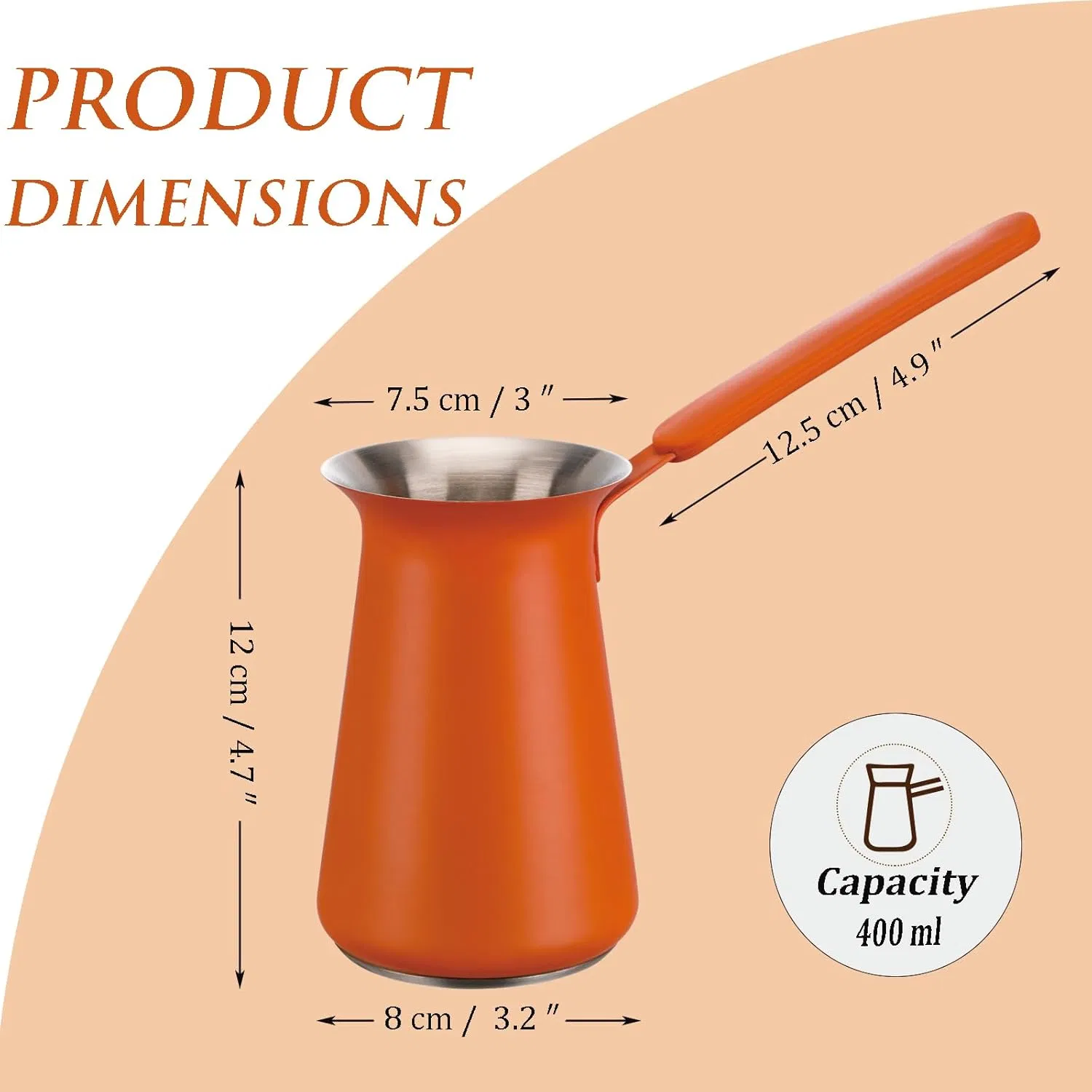 Handcrafted Turkish Coffee Pot with Elegant Design for Home Use