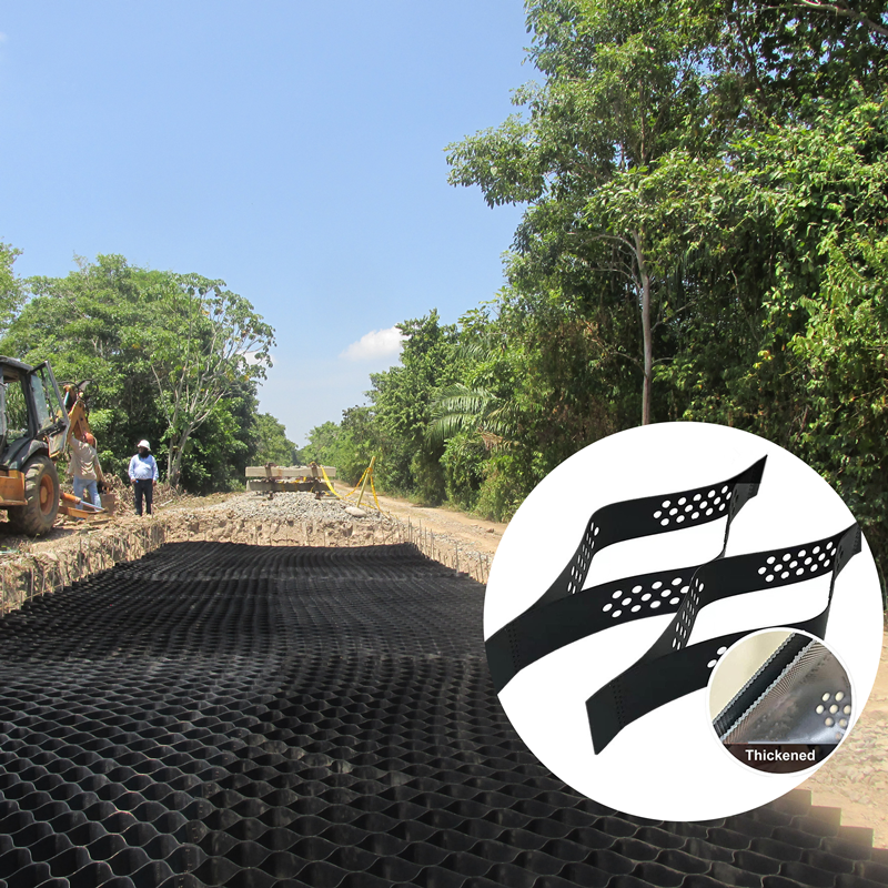 Durable Perforated Gravel Grid for Road Construction Projects