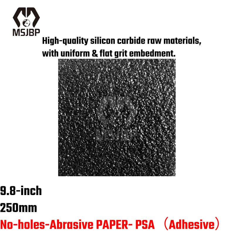 Msjbp Abrasive Factory Adhesive 250mm Metallographic Sandpaper Sanding Disc for Grinding Polishing