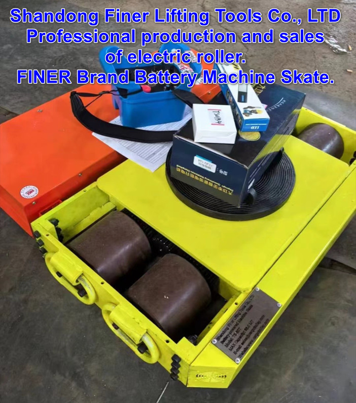 Remote-Controlled Machine Skates with Emergency Timely Braking System Battery-Powered Machinery Rollers for Electronic Manufacturing Facilities