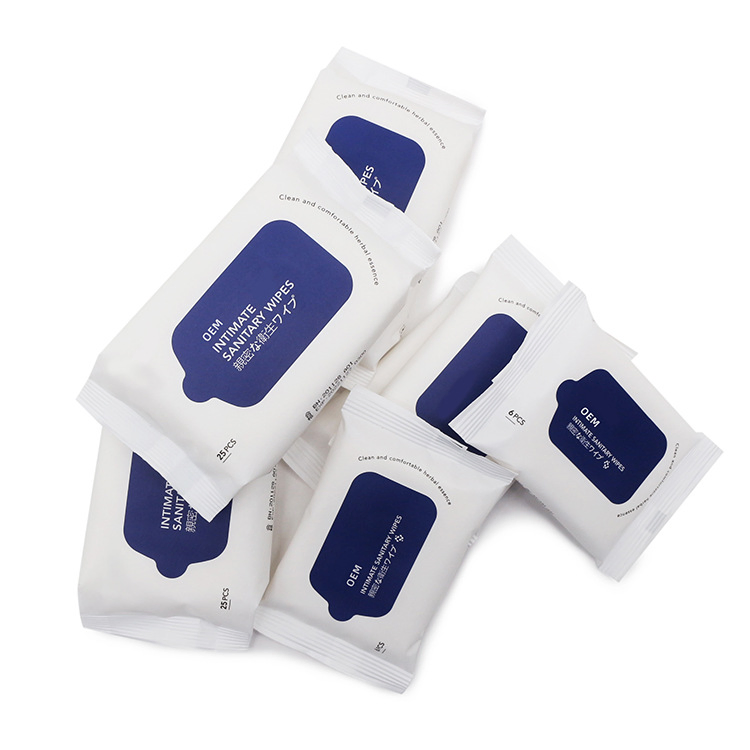 Factory Real Price Aloe Essence for Mild Skin Cleaning Care Feminine Intimate Flushable Wet Wipes for Women
