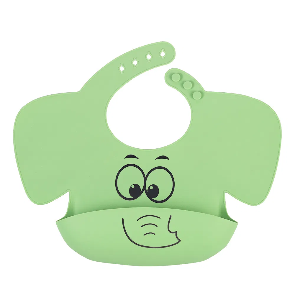 Comfortable Soft Baby Food Feeding BPA Free Waterproof Baby Toddler Silicone Bib