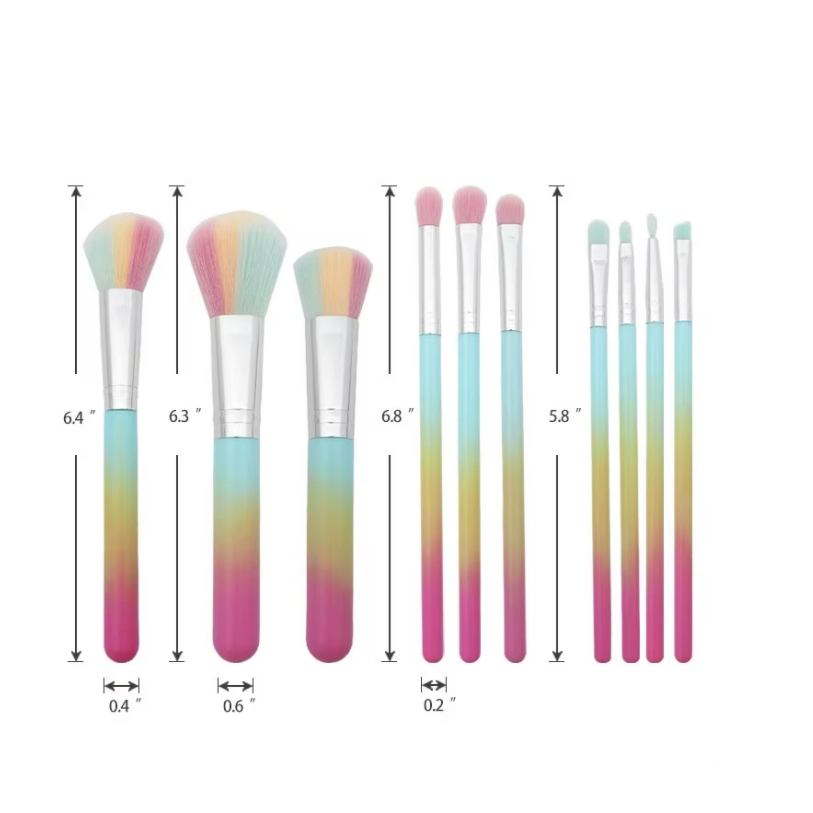 10PCS Cosmetic Tools Full Set Professional Makeup Brush Set for Women