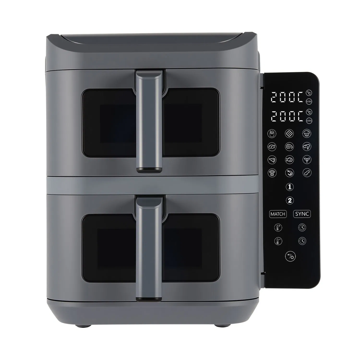 Air Fryer Household with Visible Window 11L Dual Stack Foldable Screen Air Fryer