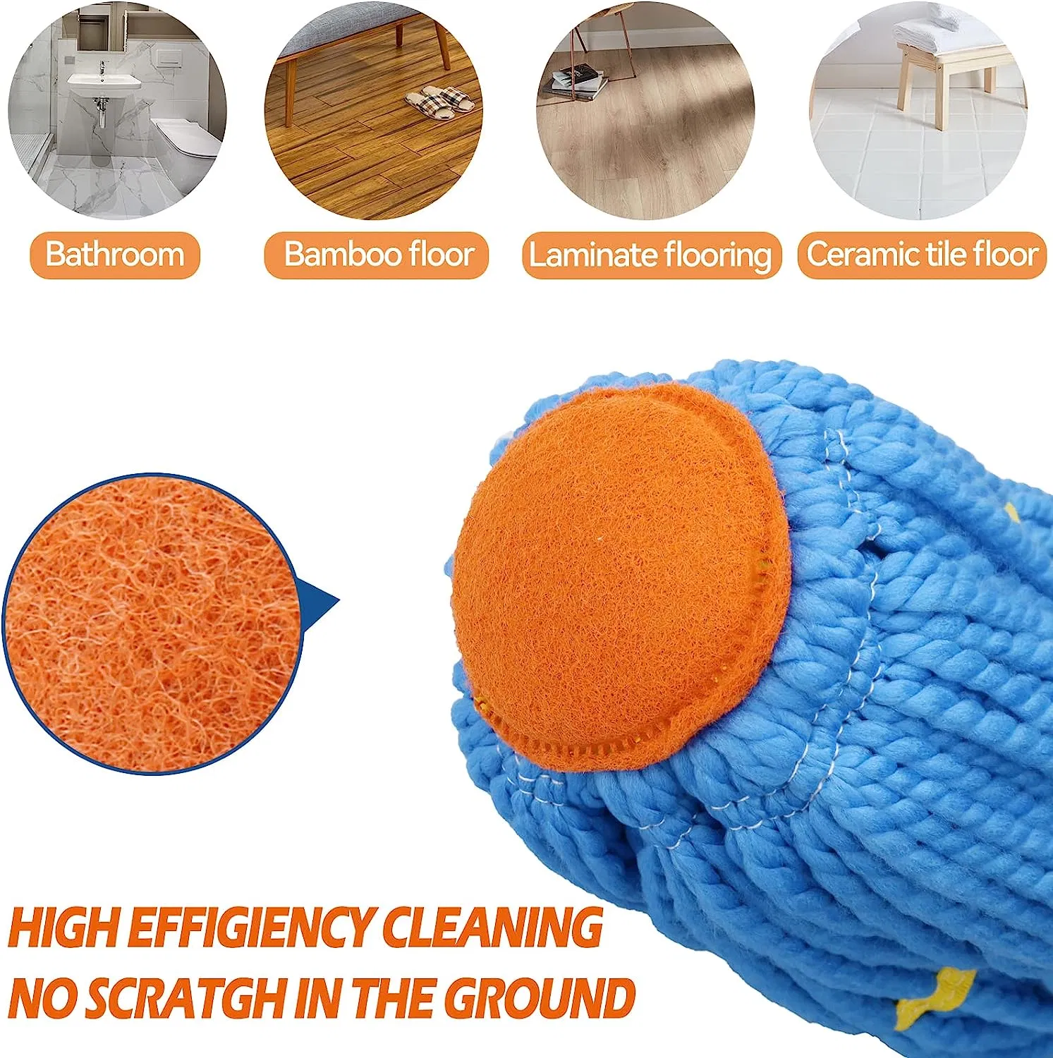 Швабра самоотжимная с микрофиброй для пола