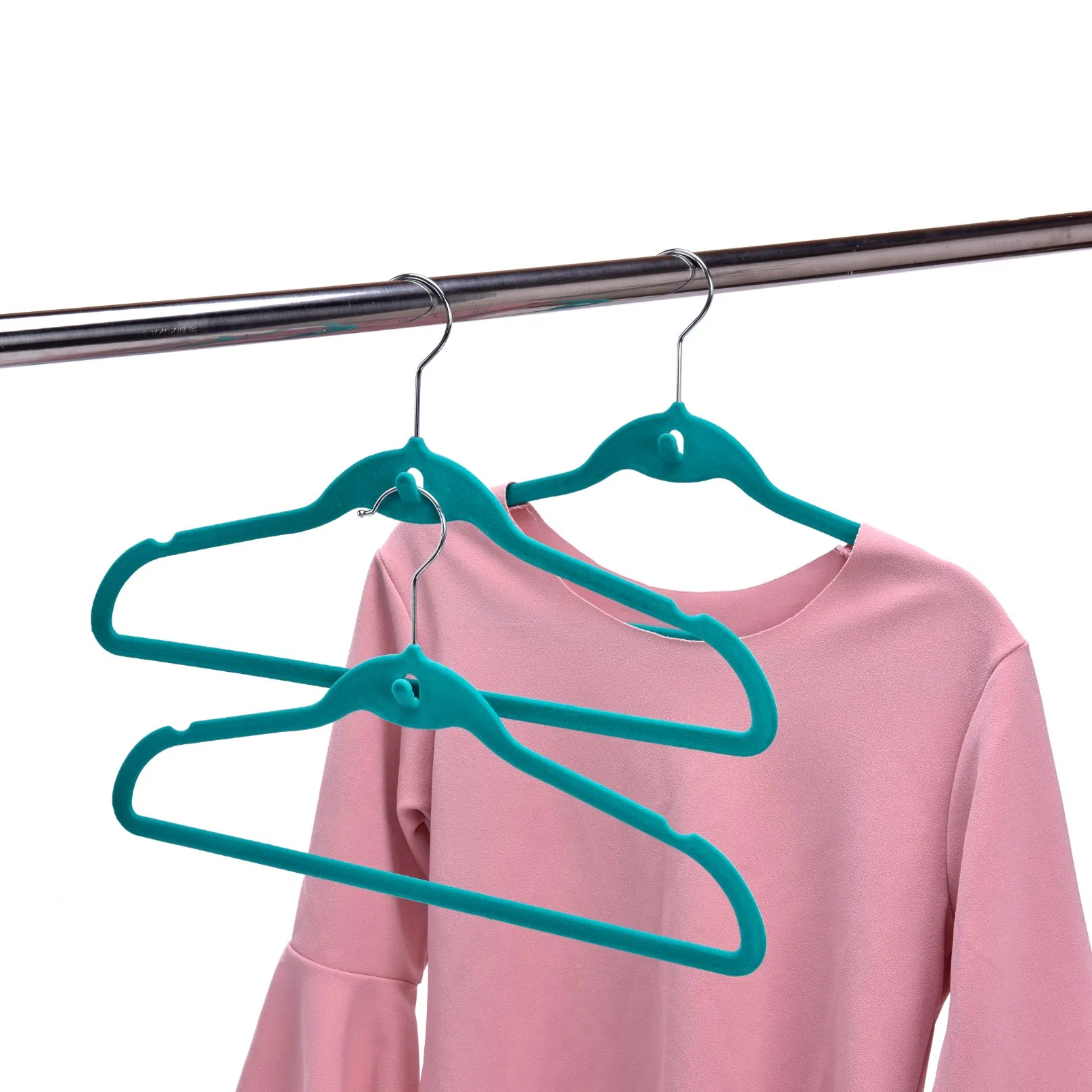 Premium Velvet Heavy Duty-50 Pack - Non Slip Ivory Suit Clothes Hanger - Hook Swivel 360 - Ultra Thin Hangers