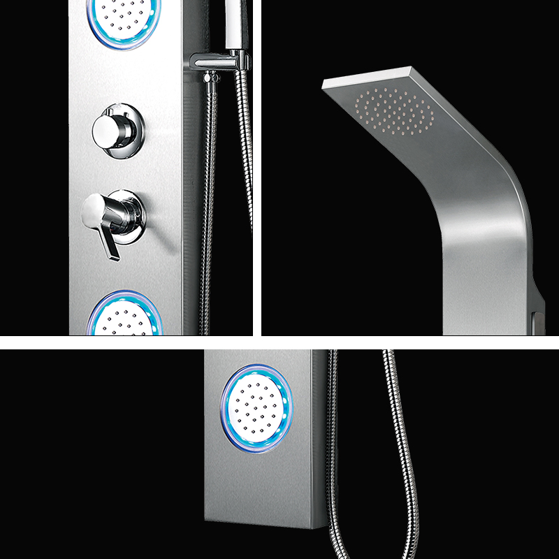 Tiema Stainless Steel Chromed Rainfall Shower Faucet Bathroom Shower Column