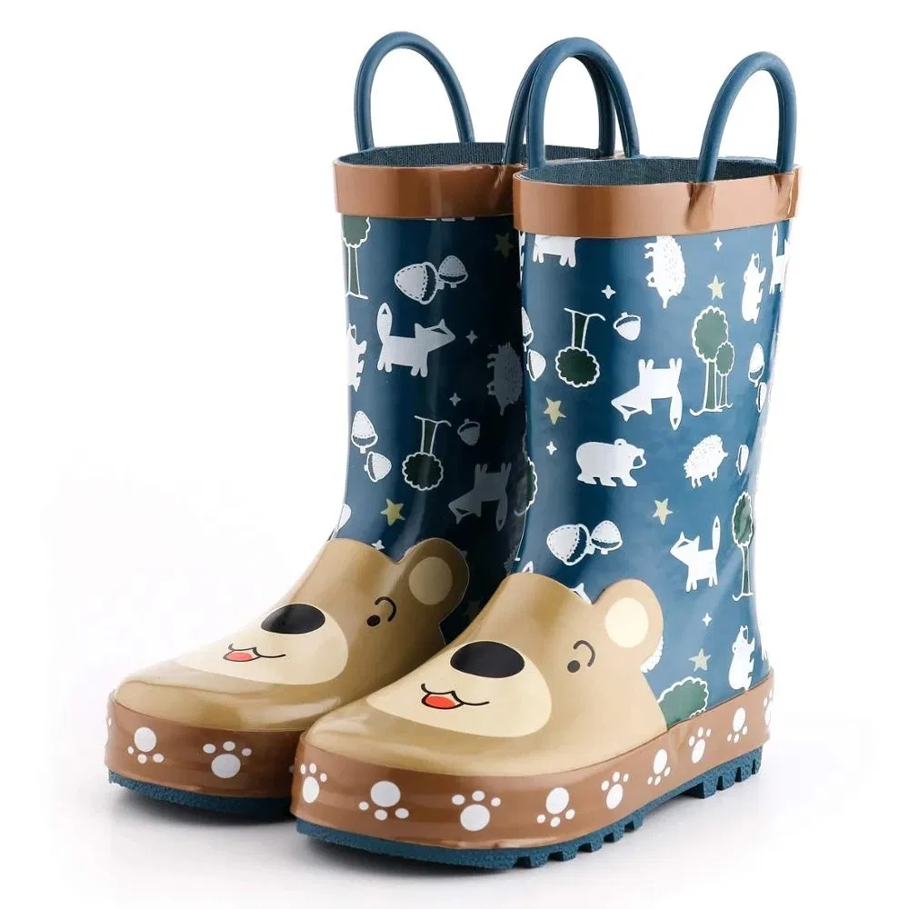 Waterproof Children′ S Rubber Boots 3D Cartoon Rain Boots