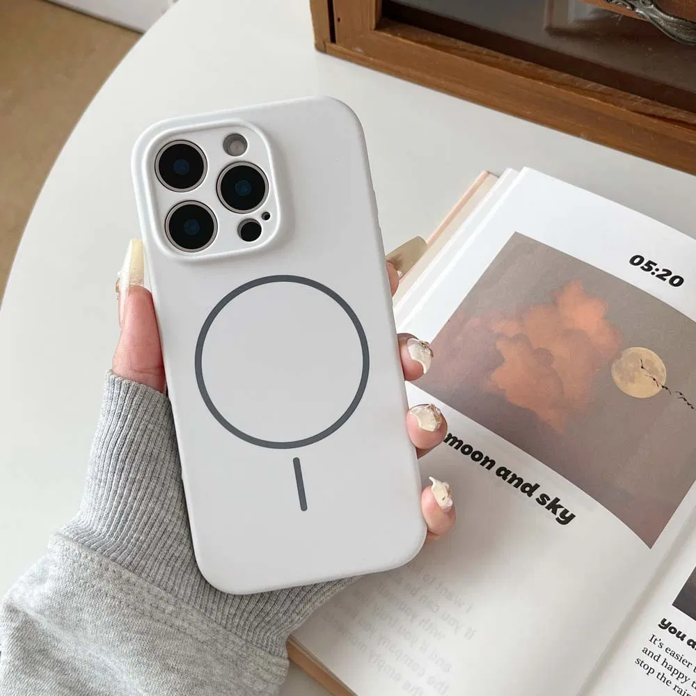 Чехол для iPhone 14-17 из жидкого силикона, макарон