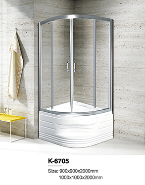 Modern Tempered Glass Handing Sanitary Cabin Shower Bathroom Cubicle Room