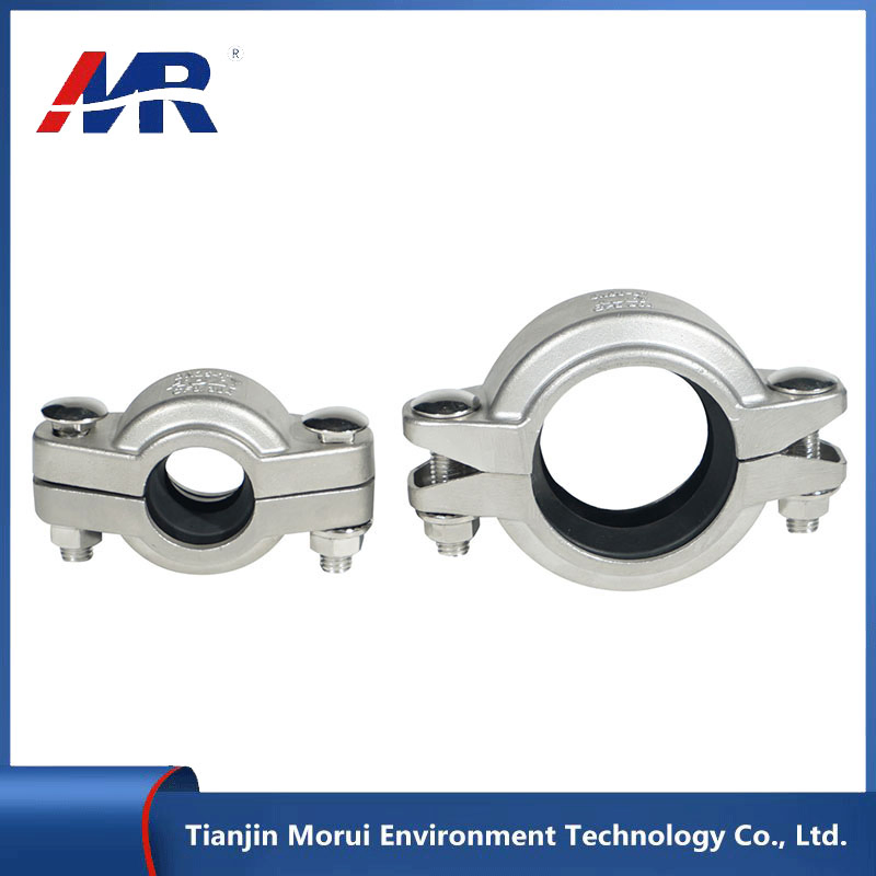 304 316 Stainless 40mm Grooved Pipe Fitting Flexible Coupling Clamp Stainless Steel Rigid Flexible Pipe Coupling Water Purifier Water Treatment Equipment