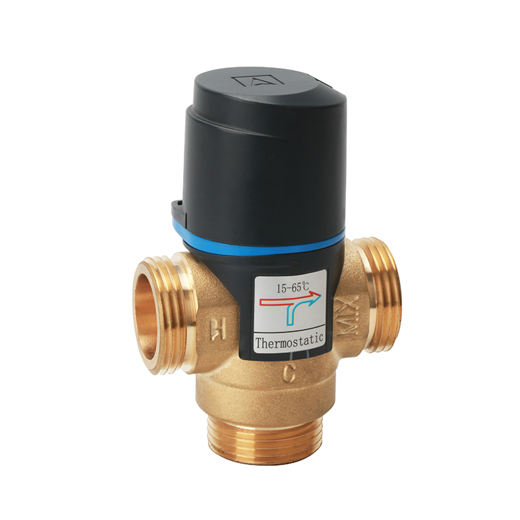 Sanipro Floor Heating Accessories G1/2 Thermostatic 3 Way Boiler Brass Mixing Valve for Bathroom Shower System