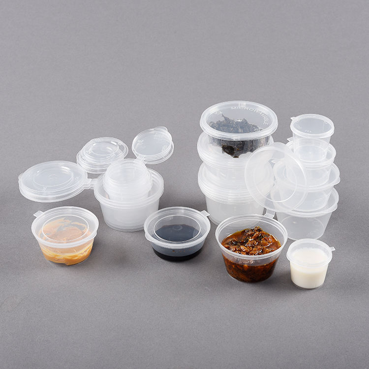 1-5oz Plastic Sauce Container Food Packing Disposable Takeaway Eco Friendly Liquid Cup