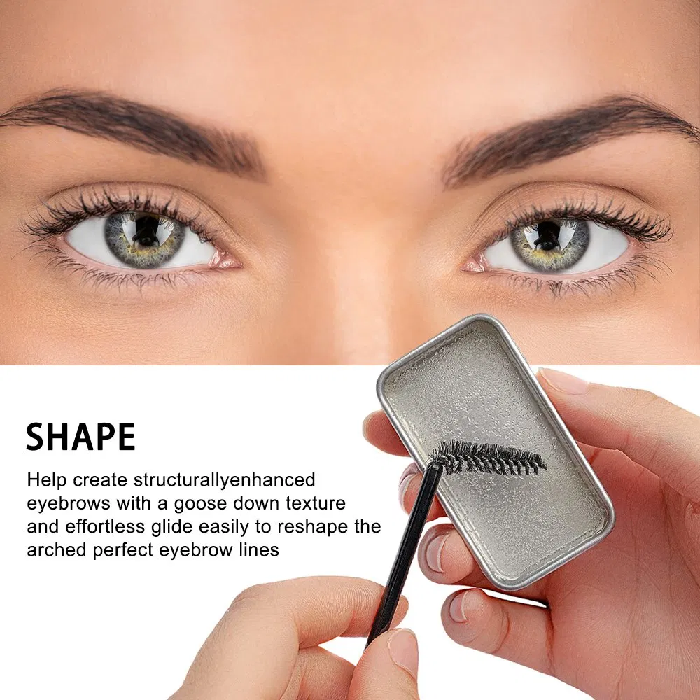 Natural Eyebrow Styling Wax Waterproof Long Lasting Eyebrow Shape Soap Eyebrow Styling Soap with Brush