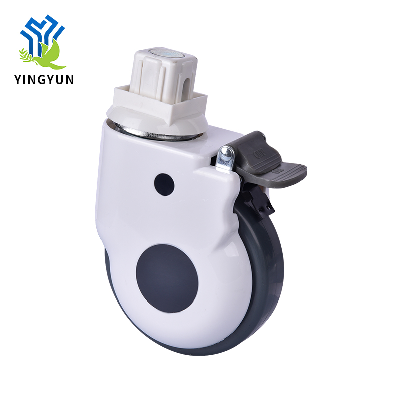 Full Wrapped Shell Silent Hospital Bed Brake Medical Caster Wheels