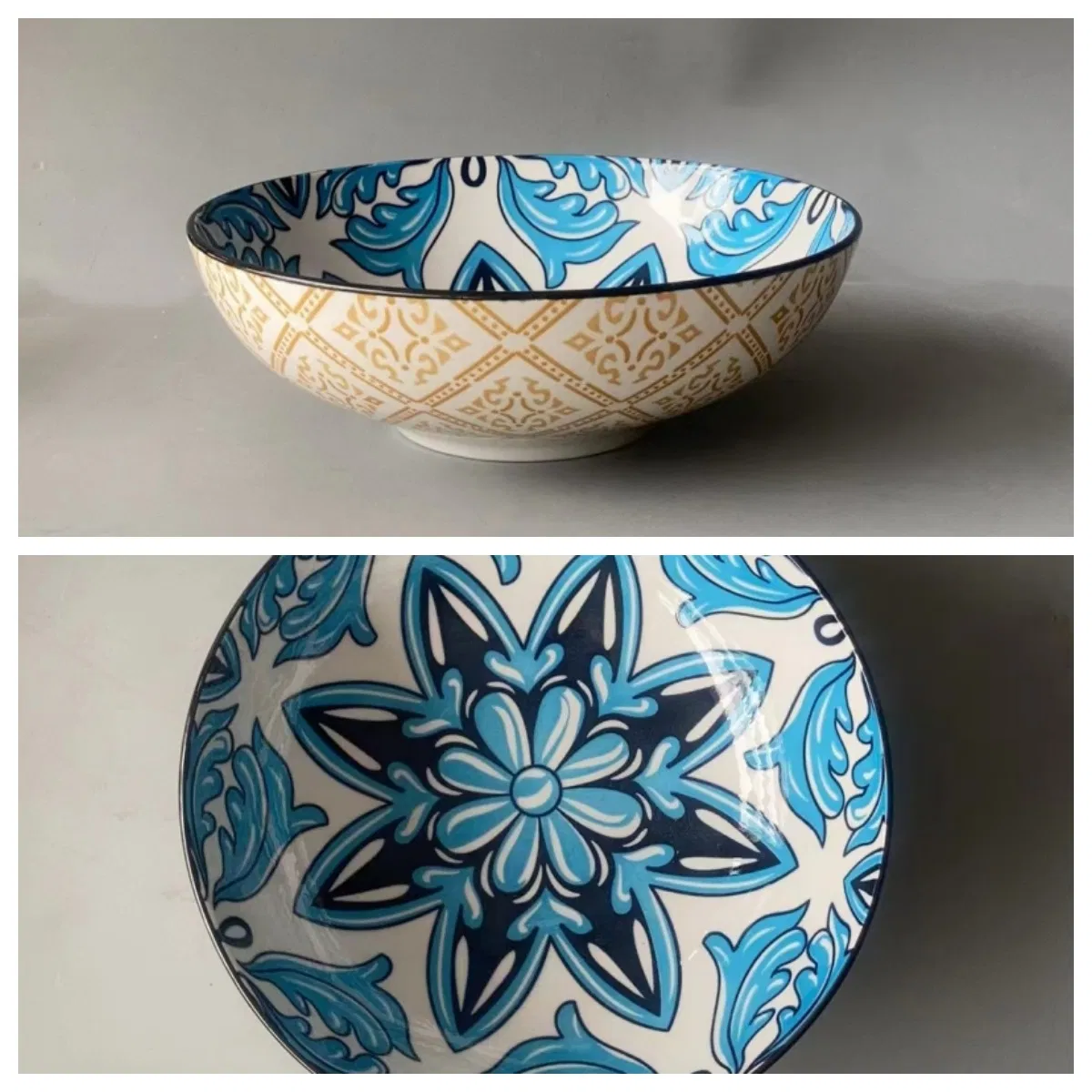 8.2"Soup Bowl Food Salad Pad Printing Porcelware Ceramics Tableware