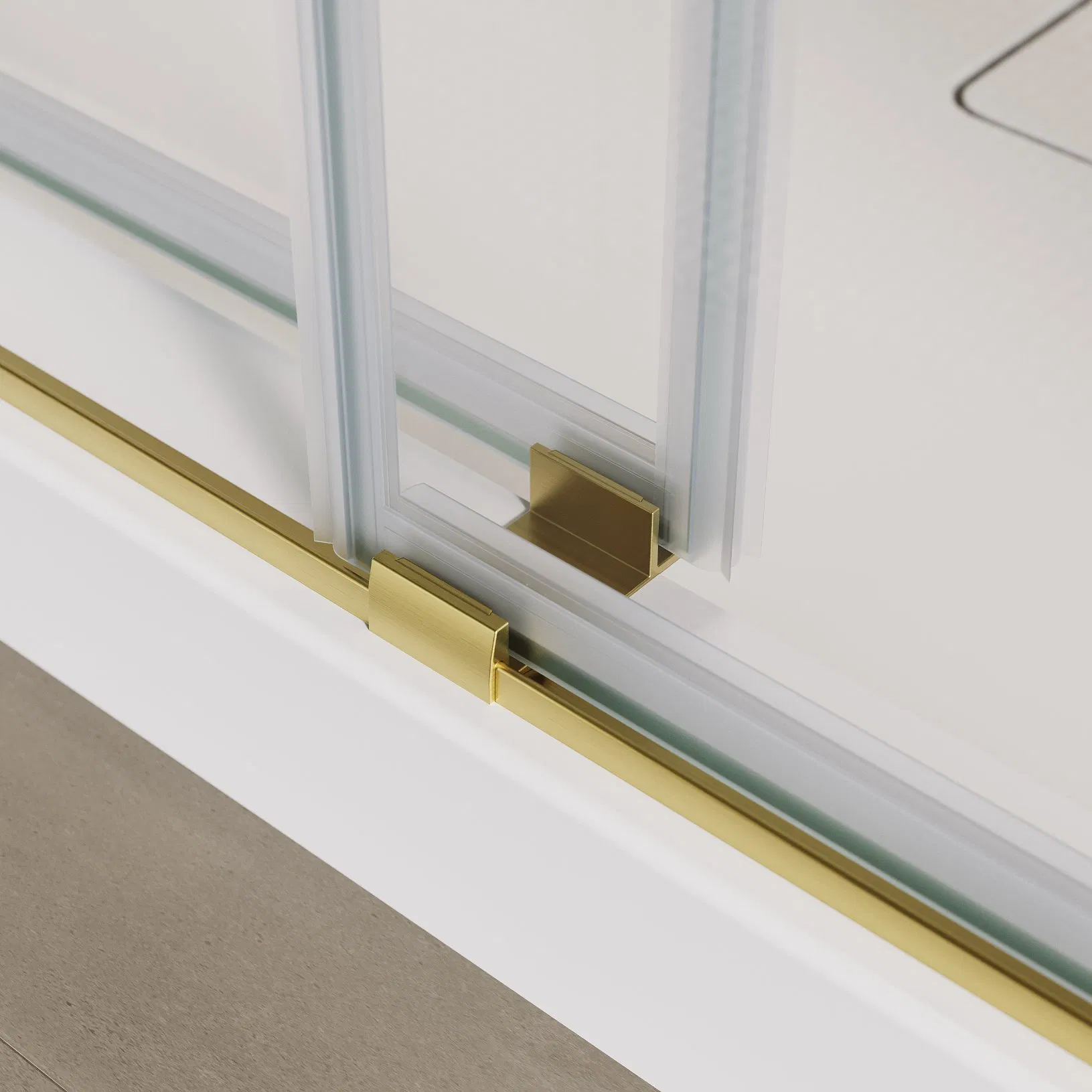 Fast Delivery Stainless Steel Handle 8mm 10mm Tempered Glass Double Sliding Bypass Frameless Shower Door