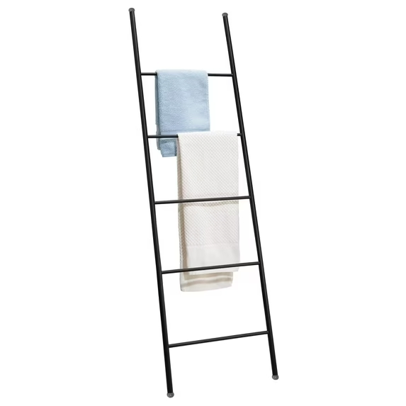 Modern Towel Ladder Rack Black