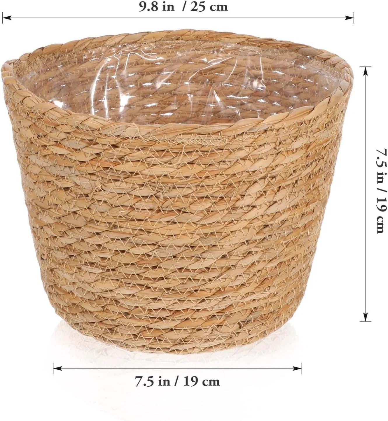 Customized Handmade Woven Seagrass Planters Storage Basket Flower Pot Basket Plant Basket for Indoor Outdoor Plants
