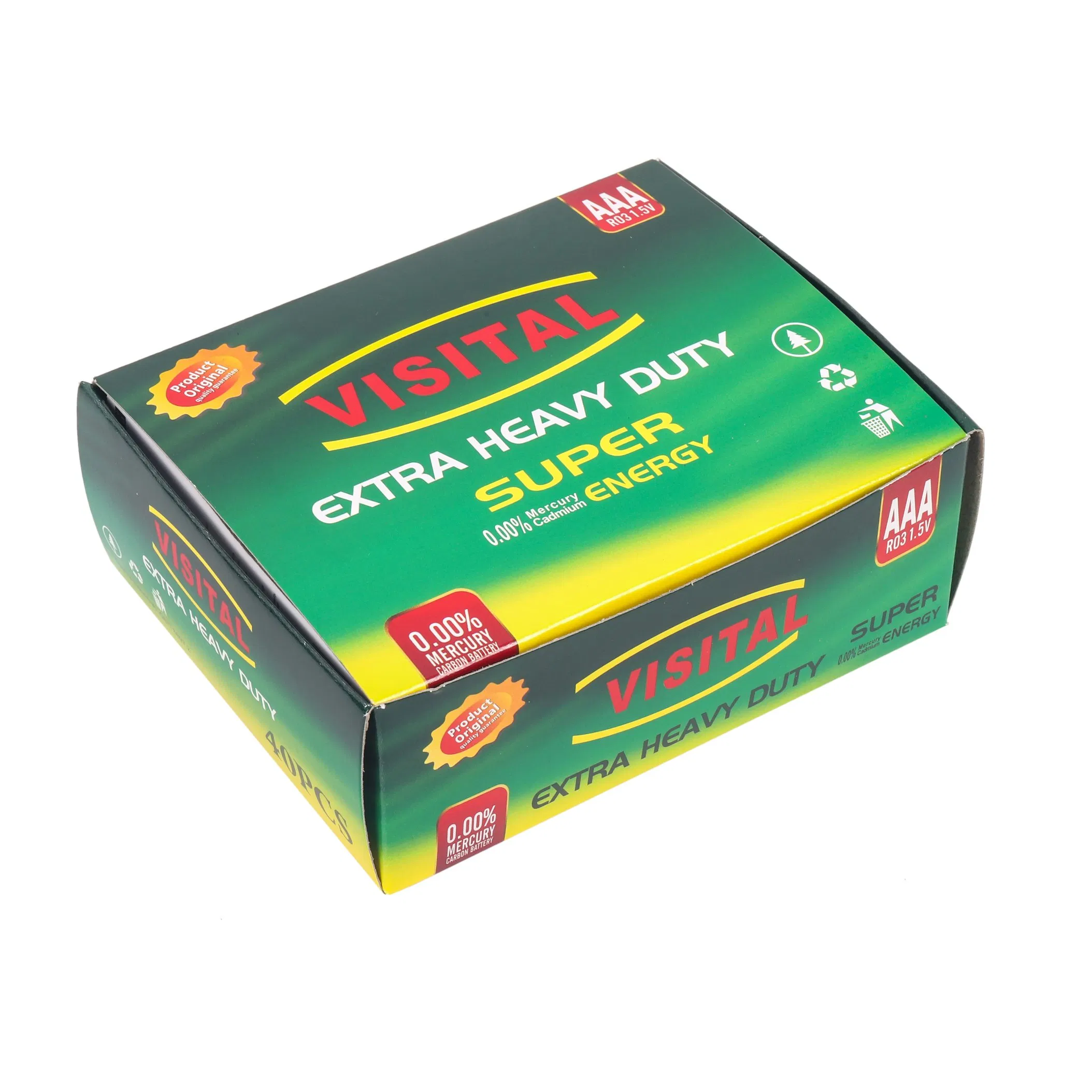 Hot Selling R03 AAA 1.5V Zinc Carbon Battery 2PCS Blister Crad Pack OEM Service