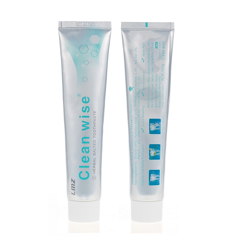 OEM Logo Cheap 55g / 100g / 125g Fluoride Free Bleeding Gums Whitening Sensitive Herbal Salted Toothpaste