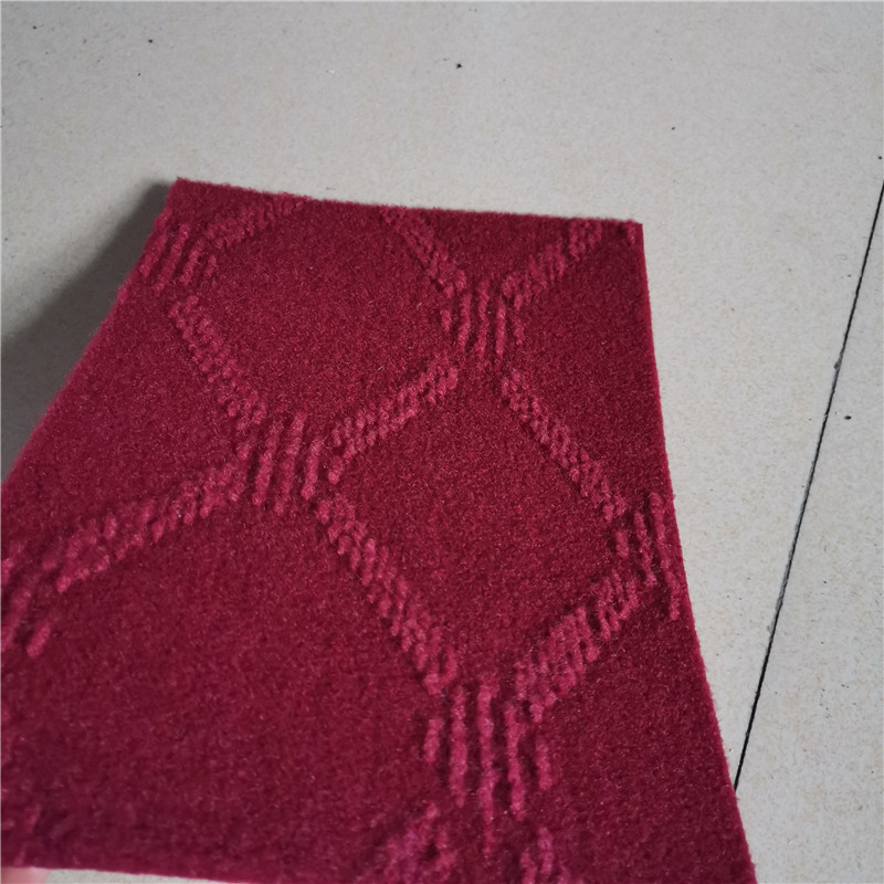 Double Color Velour Jacquard Carpet, Needle Punch Carpet, Purple&Black Double Color Jacquard Kitchen / Living Room Carpet