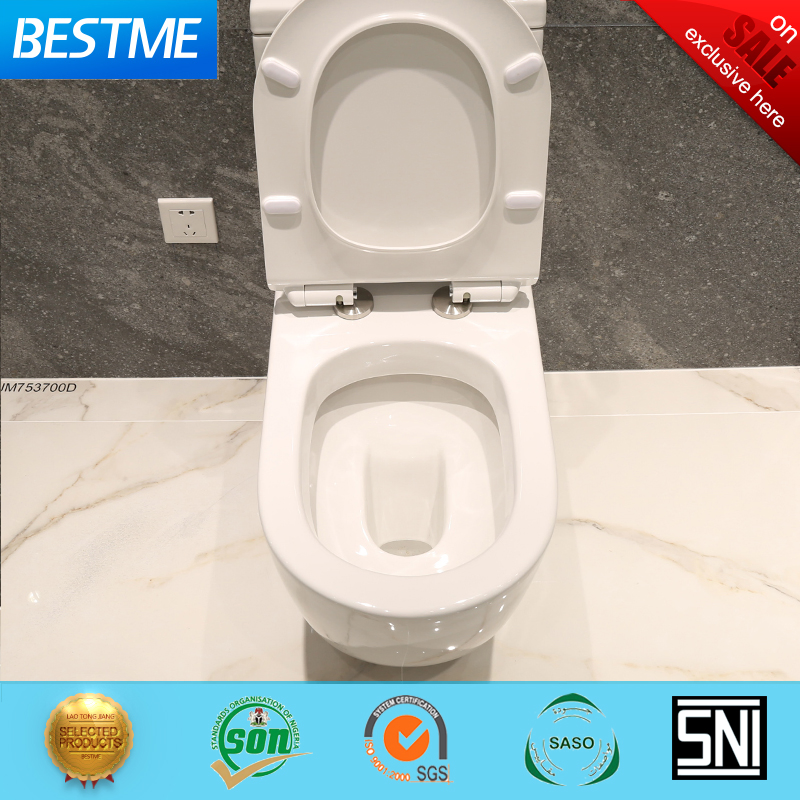 Wholesale Washing Down Floor Mounted Durable Luxury Hotel Supply One Piece Full Glazed Toilet (BC-1304)