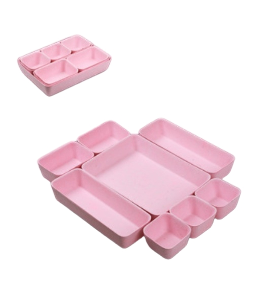 8PCS Felt Desk Closet Drawer Organizer / Felt Storage Box/ Felt Storage Bin/ 8 Pack Save Desk Space Divider Box for Office