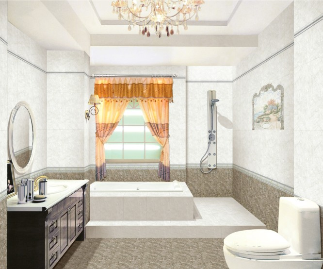 300X600mm China Water Resistant White Ceramic Kitchen Wall Tiles