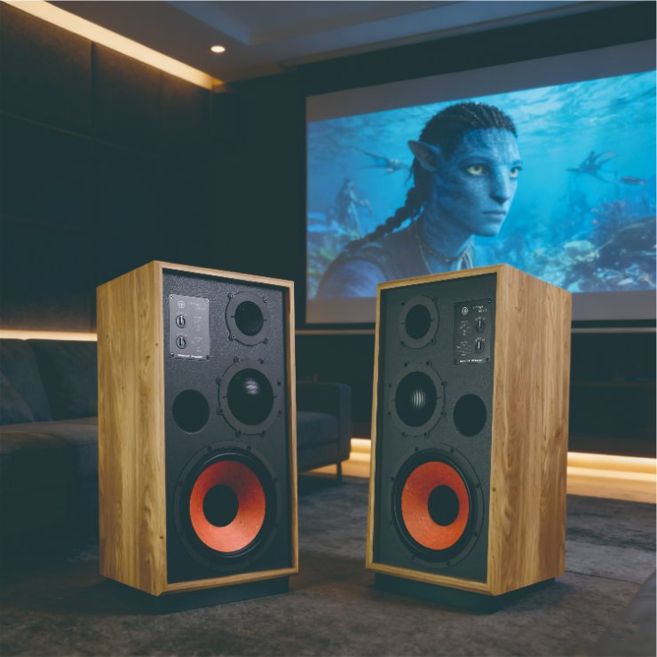 Wholesale Pricing Vintage Style Dual-Wire Crossover Professional Speaker for Living Room Hi-Fi Listening