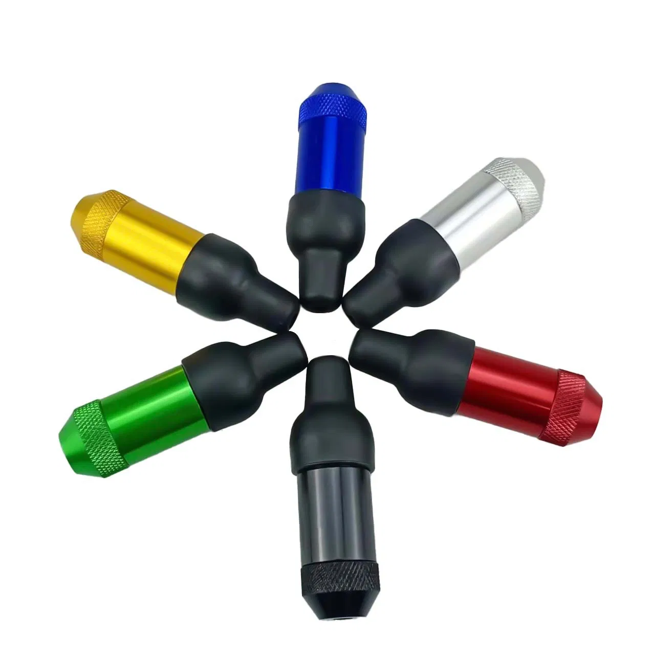 Carved Nipple Metal Smoking Pipe Tobacco Snuff Tube Hand Pipes Durable Rubber Mouth