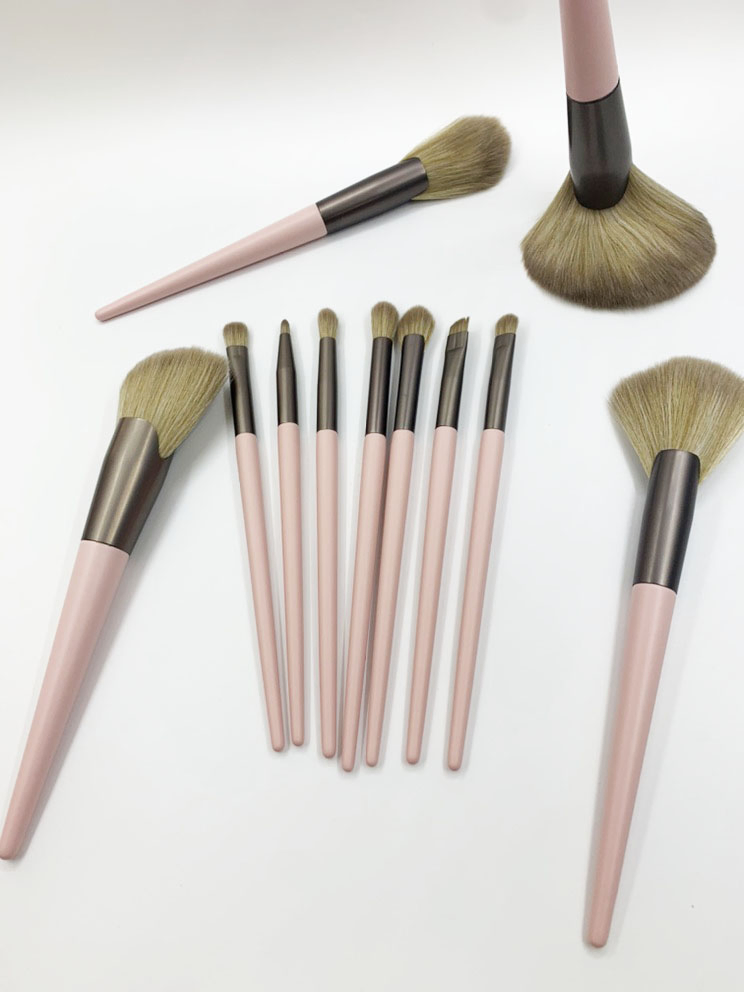 Private Logo OEM Customized Cosmetic Brushes 11PCS Face Eye Lip Makeup Brush Set
