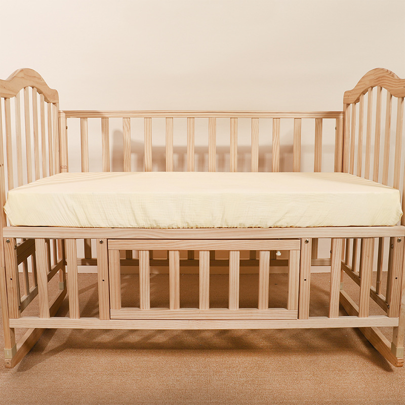 Soft Breathable Natural Cotton Baby Mattress Sheet Muslin Cotton Baby Crib Sheets