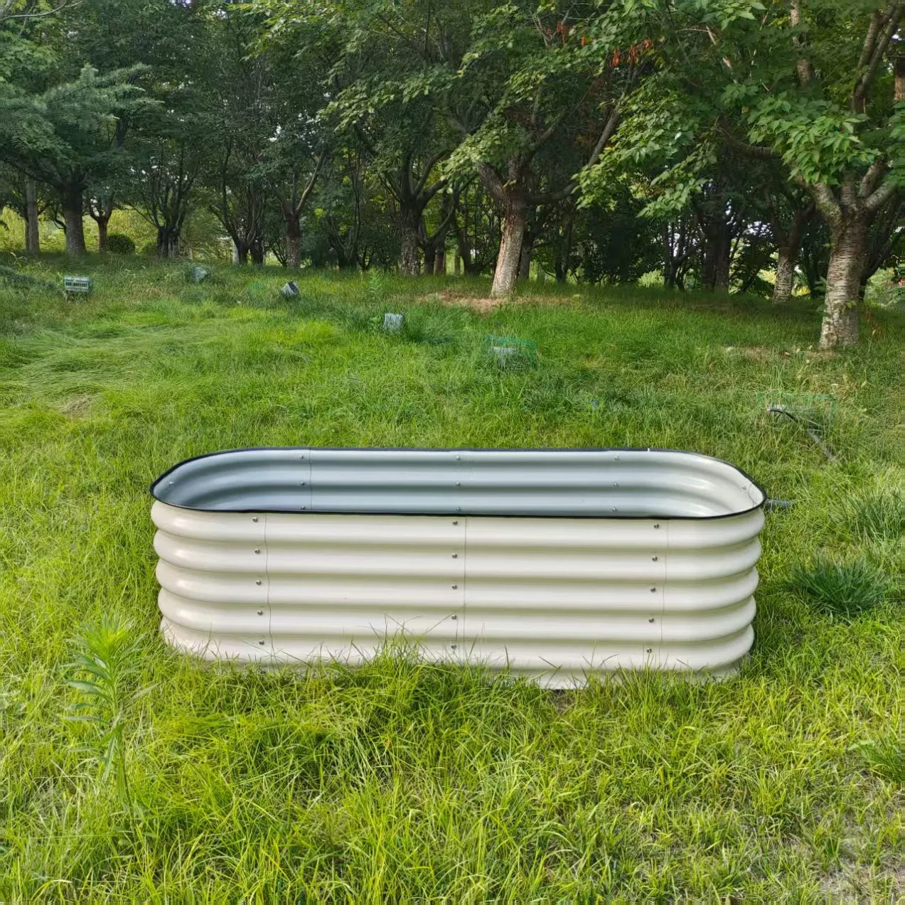 90-Factory Direct Sale PVDF Metal Raised Bed S-2FT*32in Flower Pot Garden Outdoor Bed