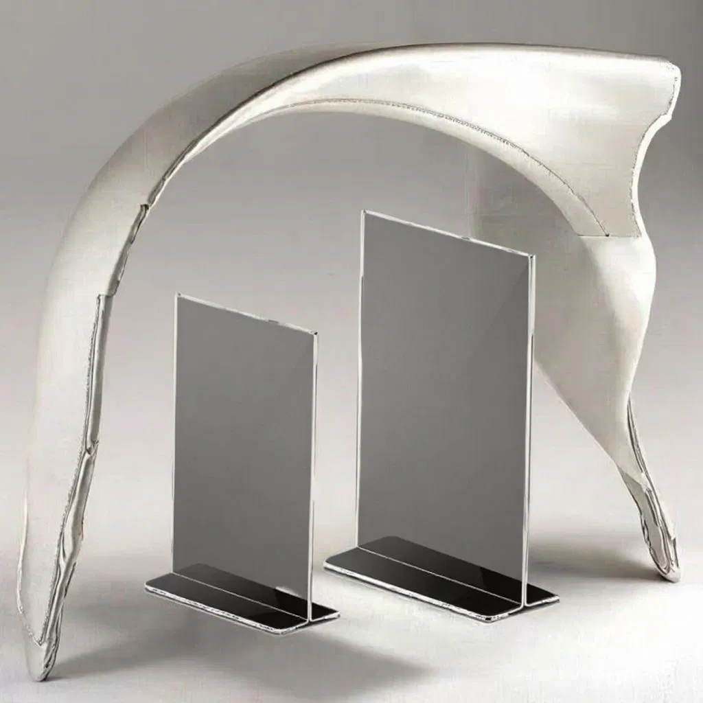 Innovative Design High-Transparency Smooth Frosted Acrylic Table Sign for Office Meeting Information Display