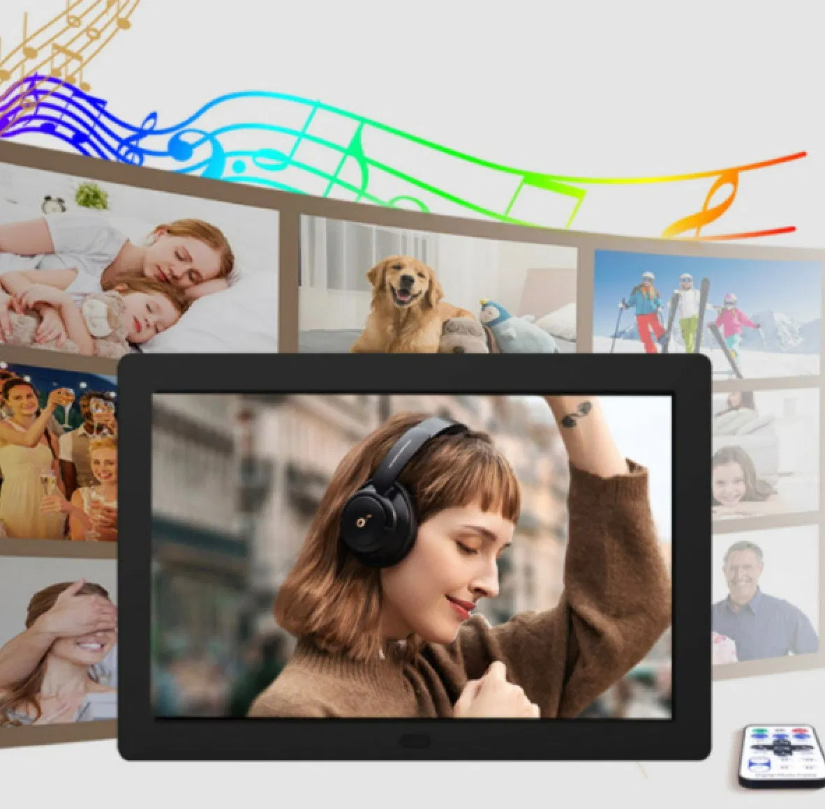 13.3-Inch 16: 9 Full-View IPS Screen Electronic Frame Advertising Player Digital Photo Frame