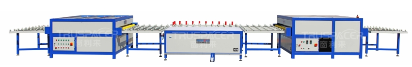 Low Speed Horizontal Glass Insulating Double Glazing Hot Roller Press Line Machine Insulated Glass Washing Drying Tilting Table 1600