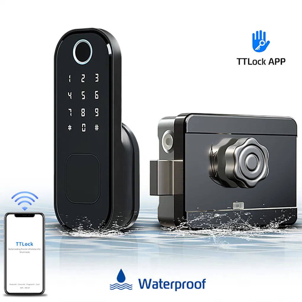 Waterproof Ttlock Wireless Bluetooth Electric Intelligent Digital Smart Door Lock